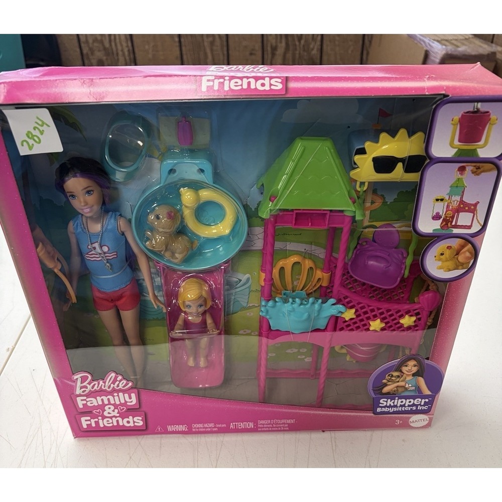 Barbie Skipper First Jobs Big Babysitting Adventure Playset New Bx Dmg